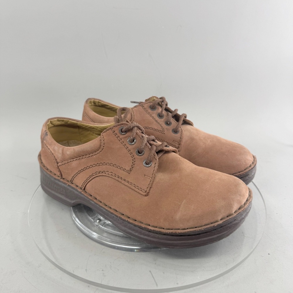 Birkenstock Unisex Memphis Leather Lace Up Oxford Shoes Brown EU40 M7 L9 Comfort